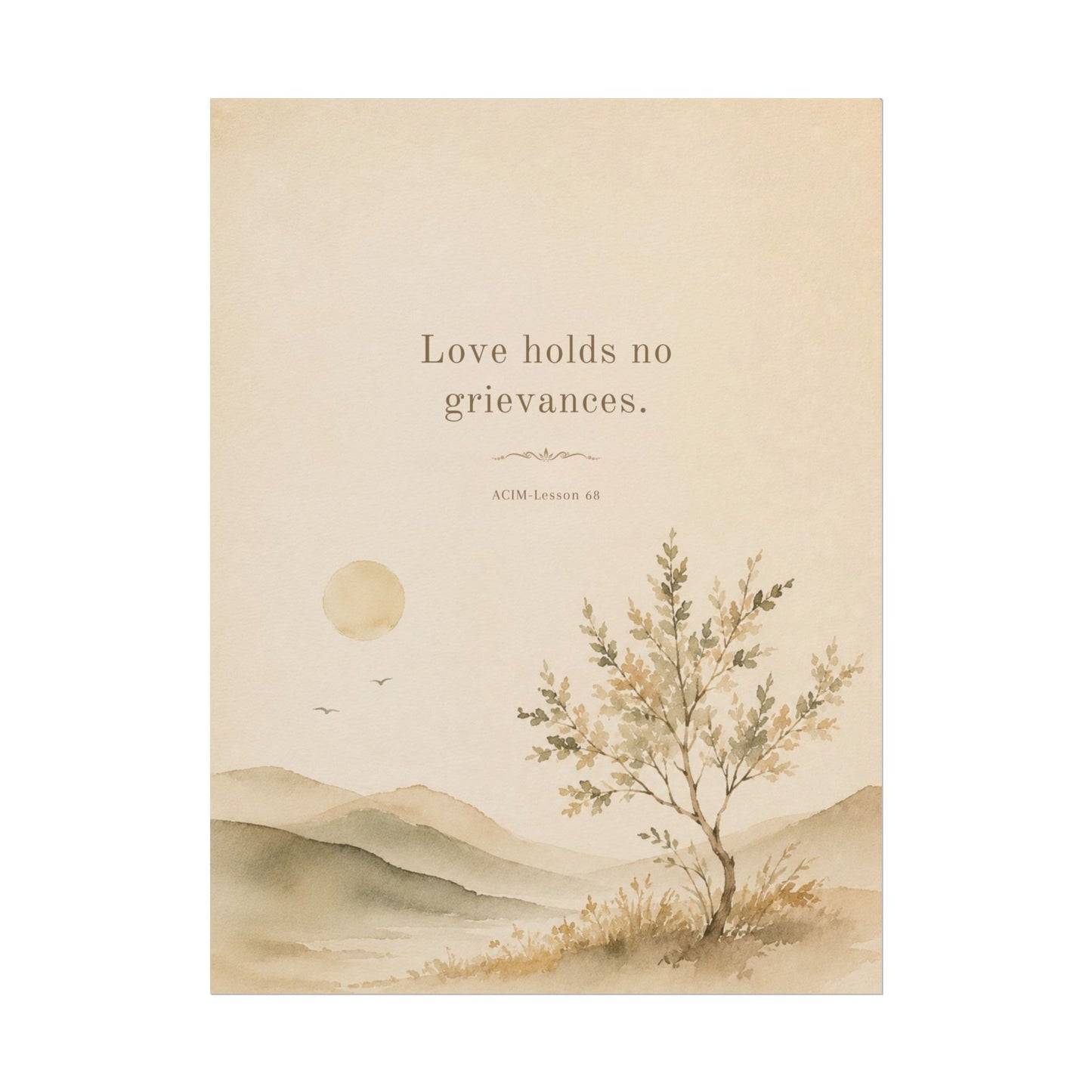 ACIM Lesson  68 Inspirational Wall Art (Rolled Poster)
