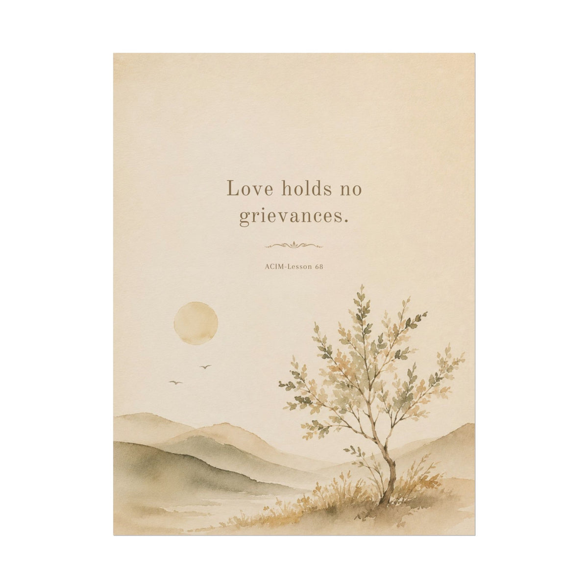 ACIM Lesson  68 Inspirational Wall Art (Rolled Poster)