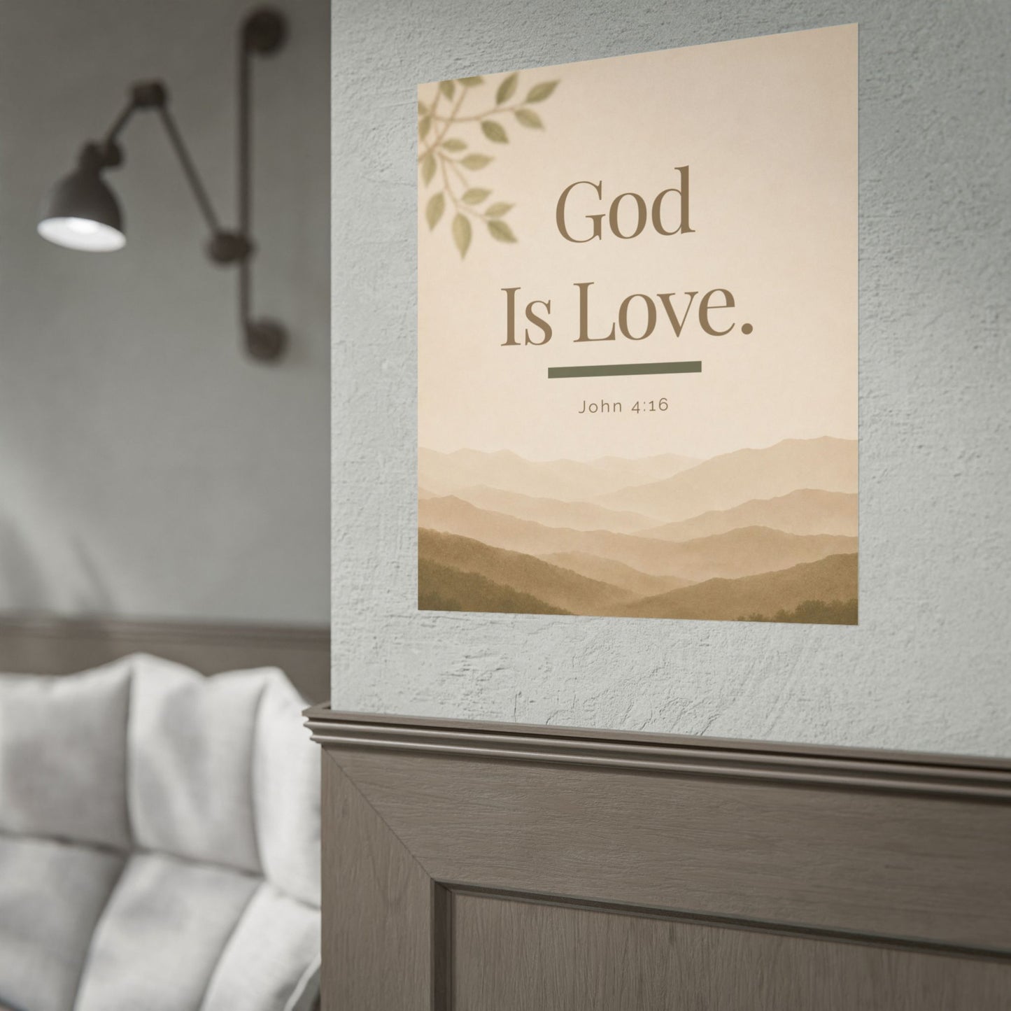 God Is Love Poster — John 4:16 Inspirational Wall Art (Rolled Poster)