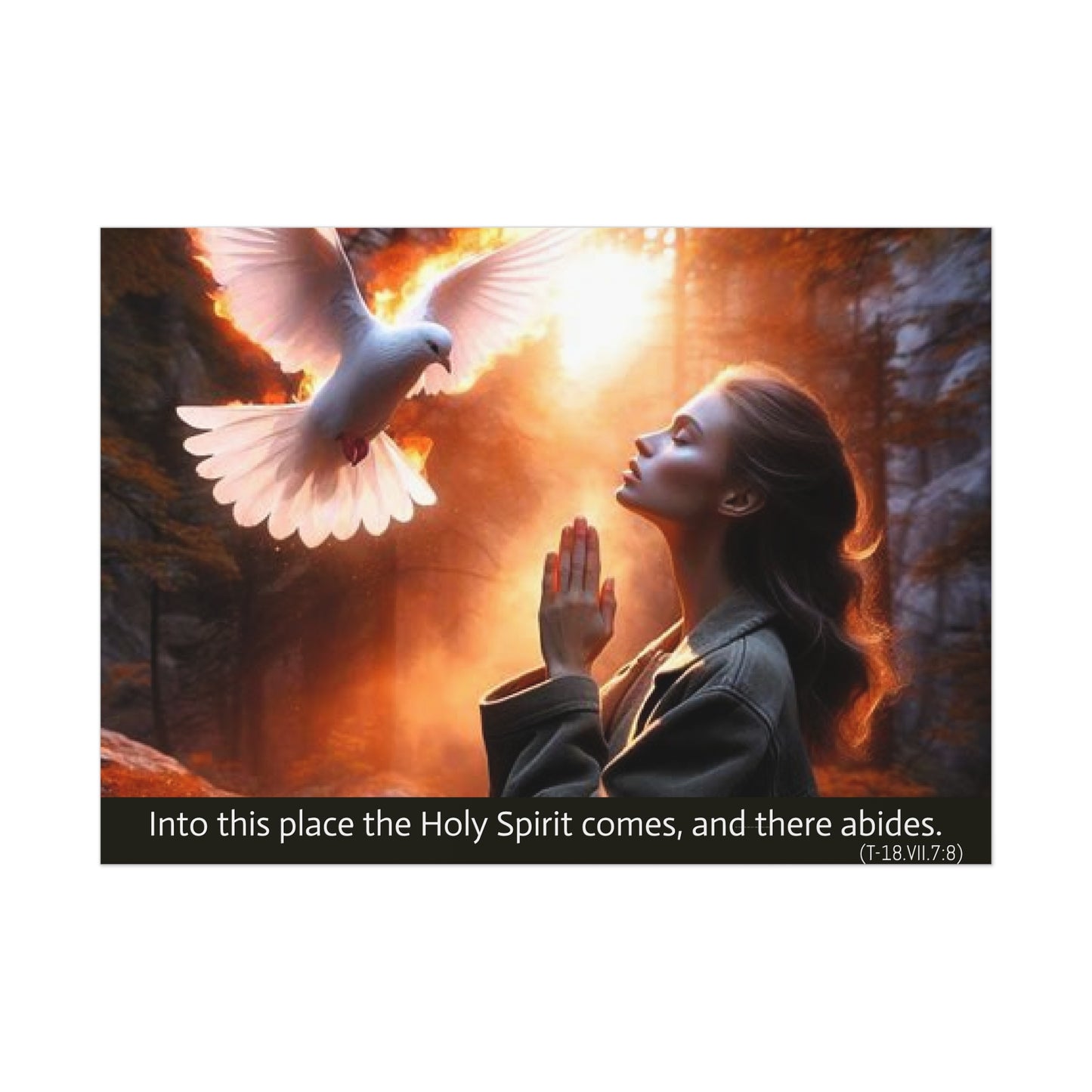 "Into this place the Holy Spirit comes, and there abides." Uncoated Spiritual Wall Art