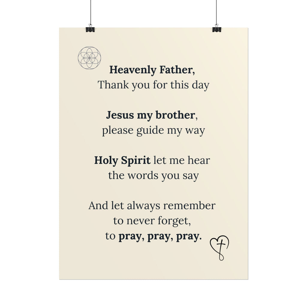 Brett’s Prayer Poster —  Inspirational Wall Art (Rolled Poster)