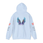 Angel Wings Hoodie, Lead with Love Graphic Hooded Sweatshirt