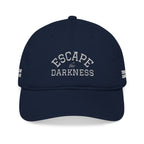 Escape the Darkness Embroidered Baseball Cap — Organic Cotton, Spiritual Hope Hat