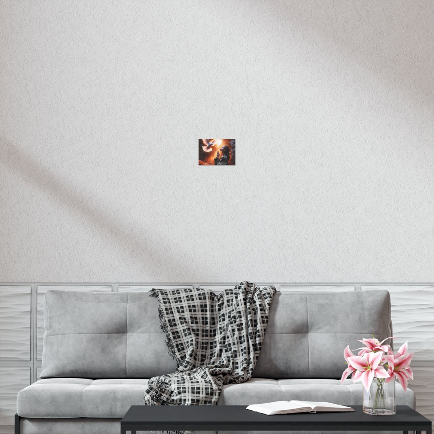 "Into this place the Holy Spirit comes, and there abides." Uncoated Spiritual Wall Art