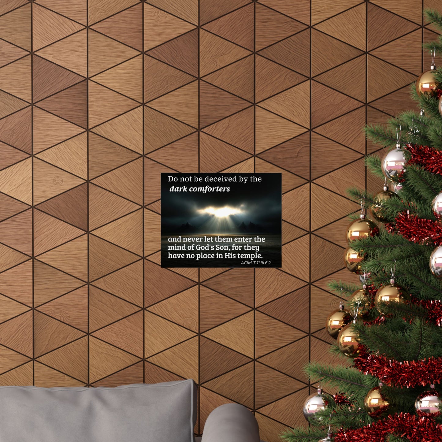 Inspirational Christian Poster — “Do not be deceived by the dark comforters” Matte Horizontal Print