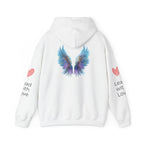 Angel Wings Hoodie, Lead with Love Graphic Hooded Sweatshirt