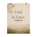 God Is Love Poster — John 4:16 Inspirational Wall Art (Rolled Poster)