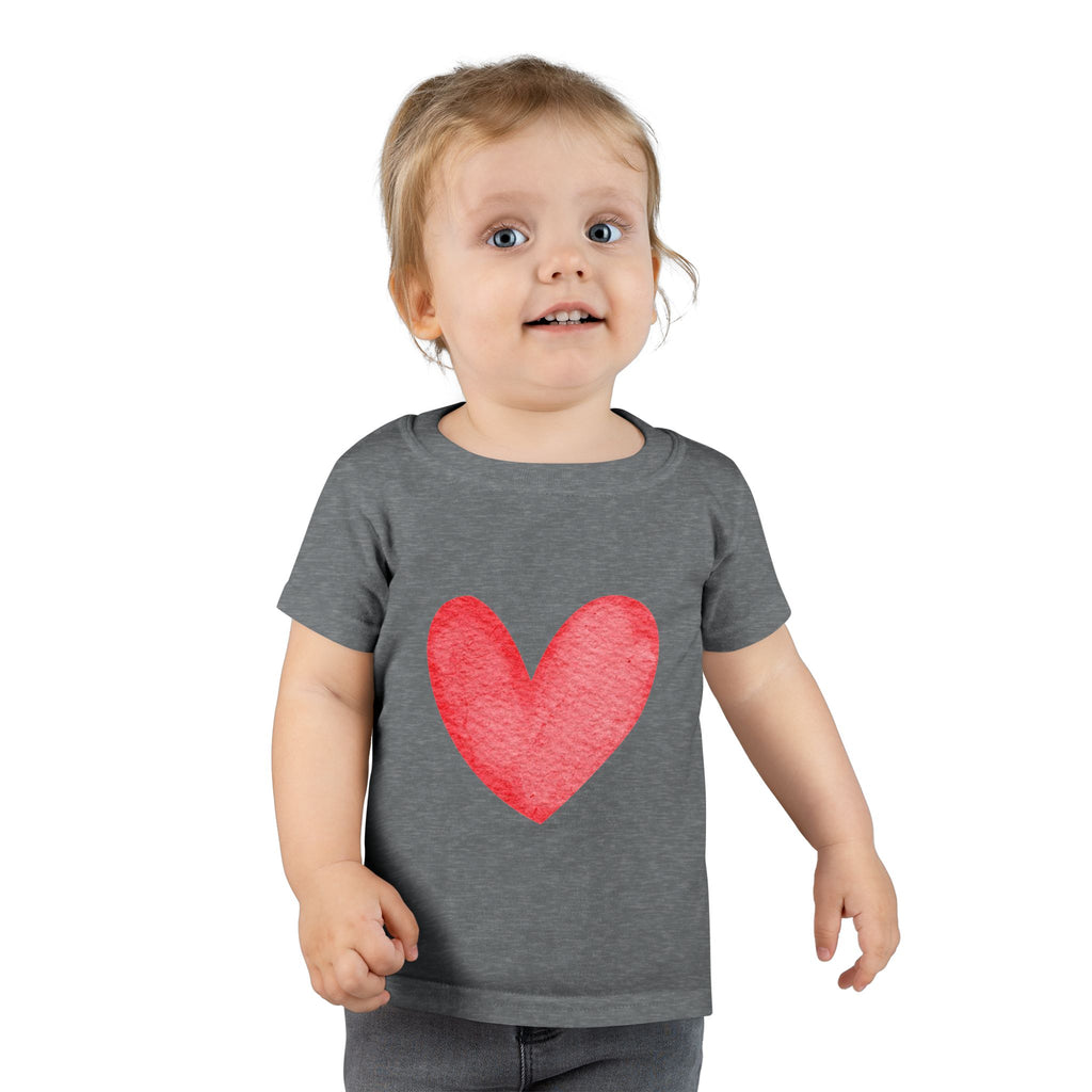Toddler T-Shirt — Pink Heart Front, “My Father loves me… and mama does too!” Back | Cute Toddler Tee