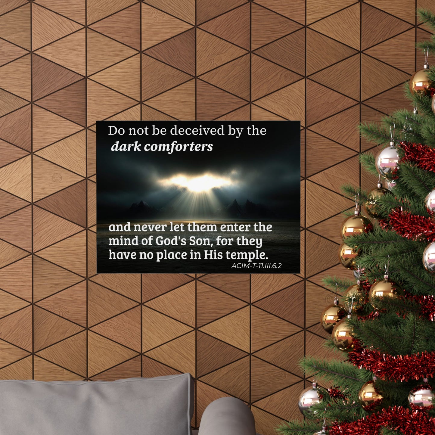 Inspirational Christian Poster — “Do not be deceived by the dark comforters” Matte Horizontal Print