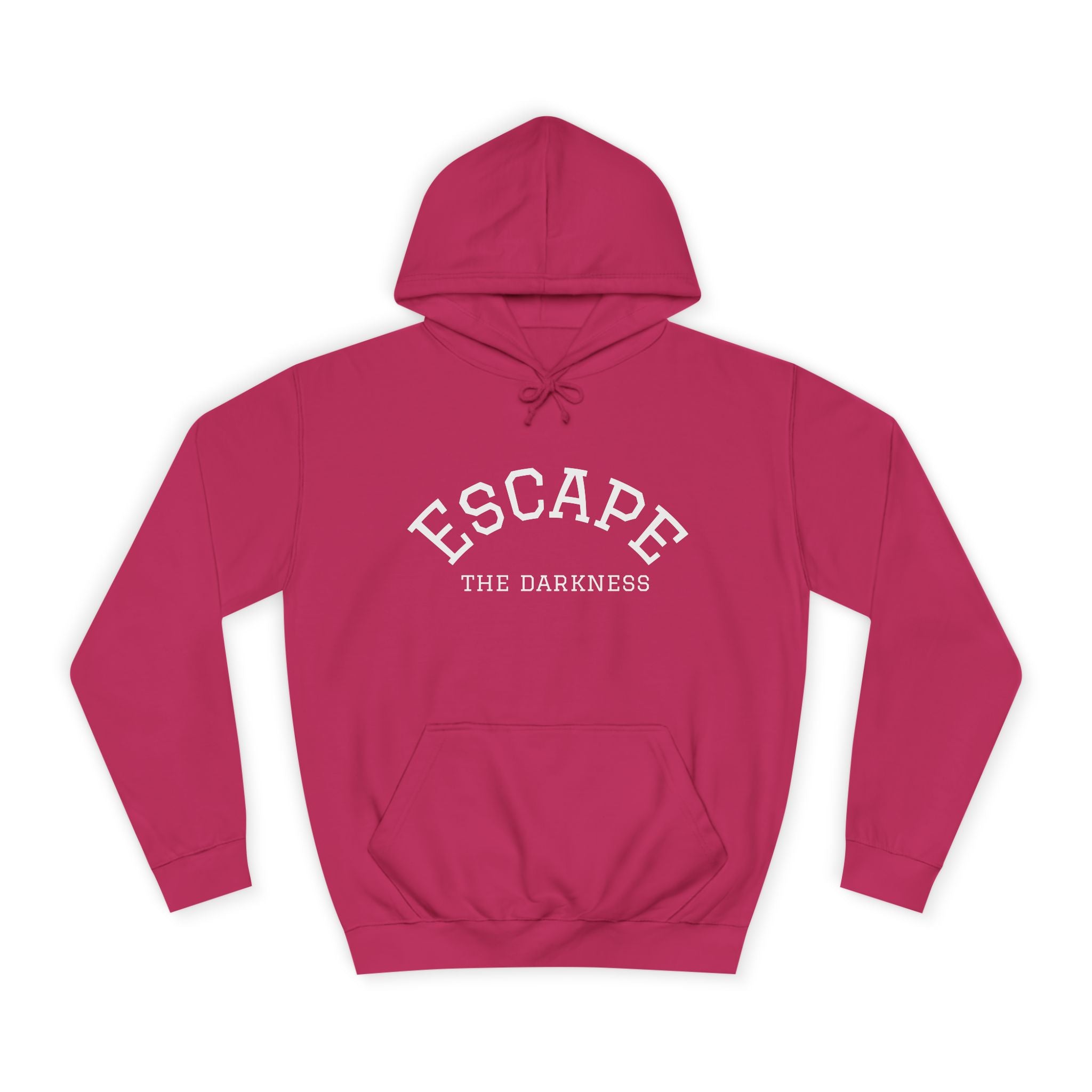 Escape the Darkness Hoodie — Heart Graphic College Pullover