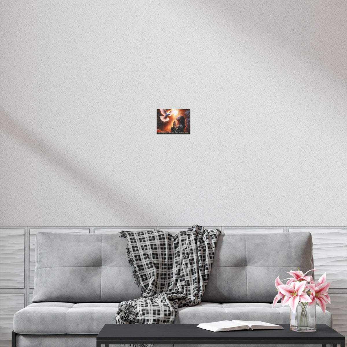 "Into this place the Holy Spirit comes, and there abides." Uncoated Spiritual Wall Art