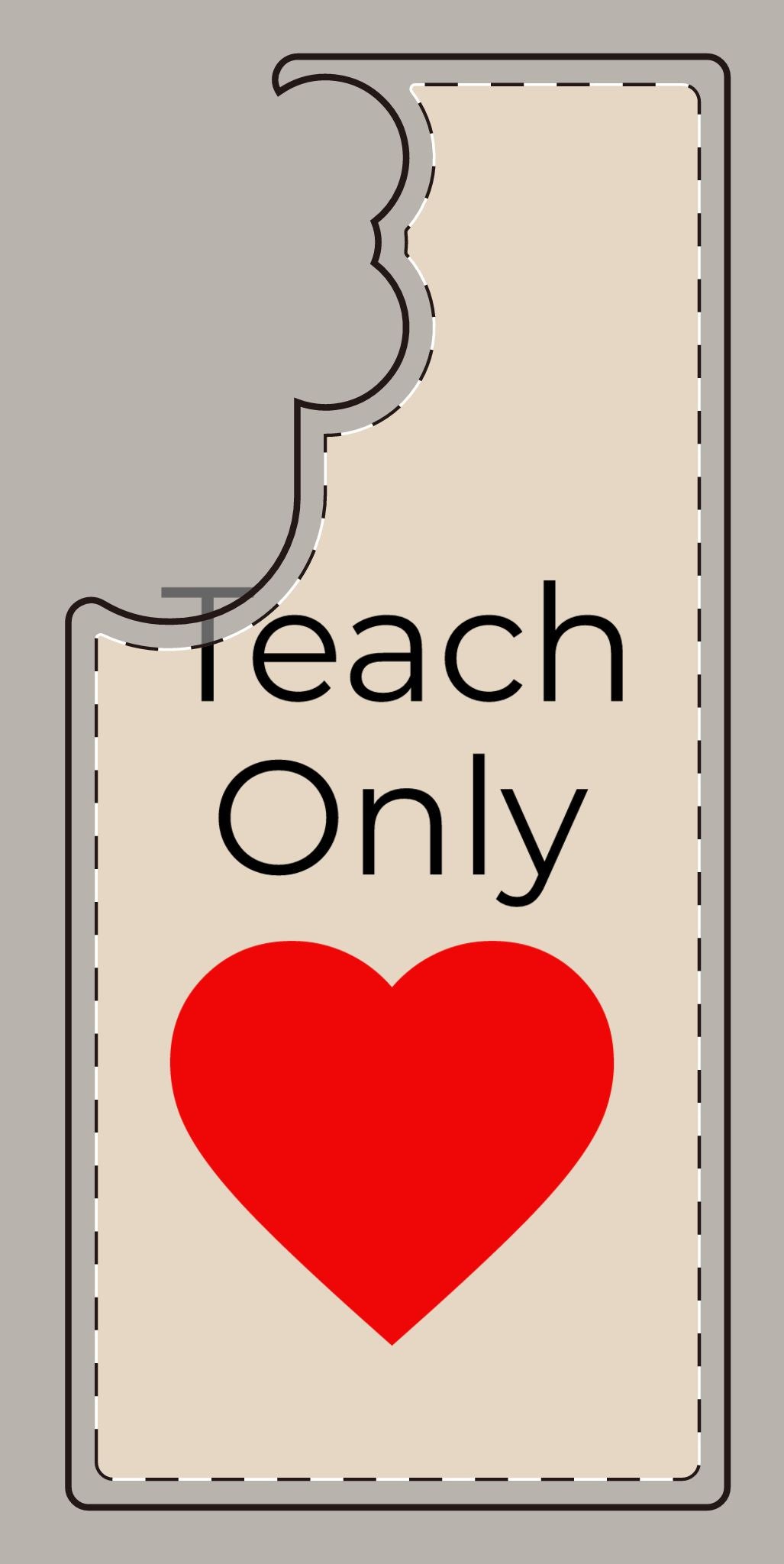 Teach only Love Phone Case – Red Heart Minimalist iPhone/Android Cover