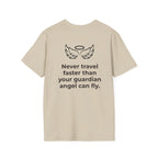 Angel Wings Graphic T-Shirt — Halo & Wing Minimalist Tee
