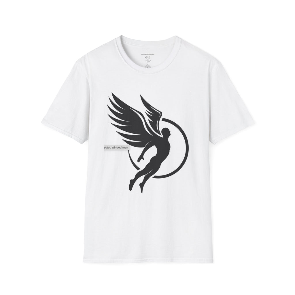 Angel Wings Graphic T-Shirt — Halo & Wing Minimalist Tee