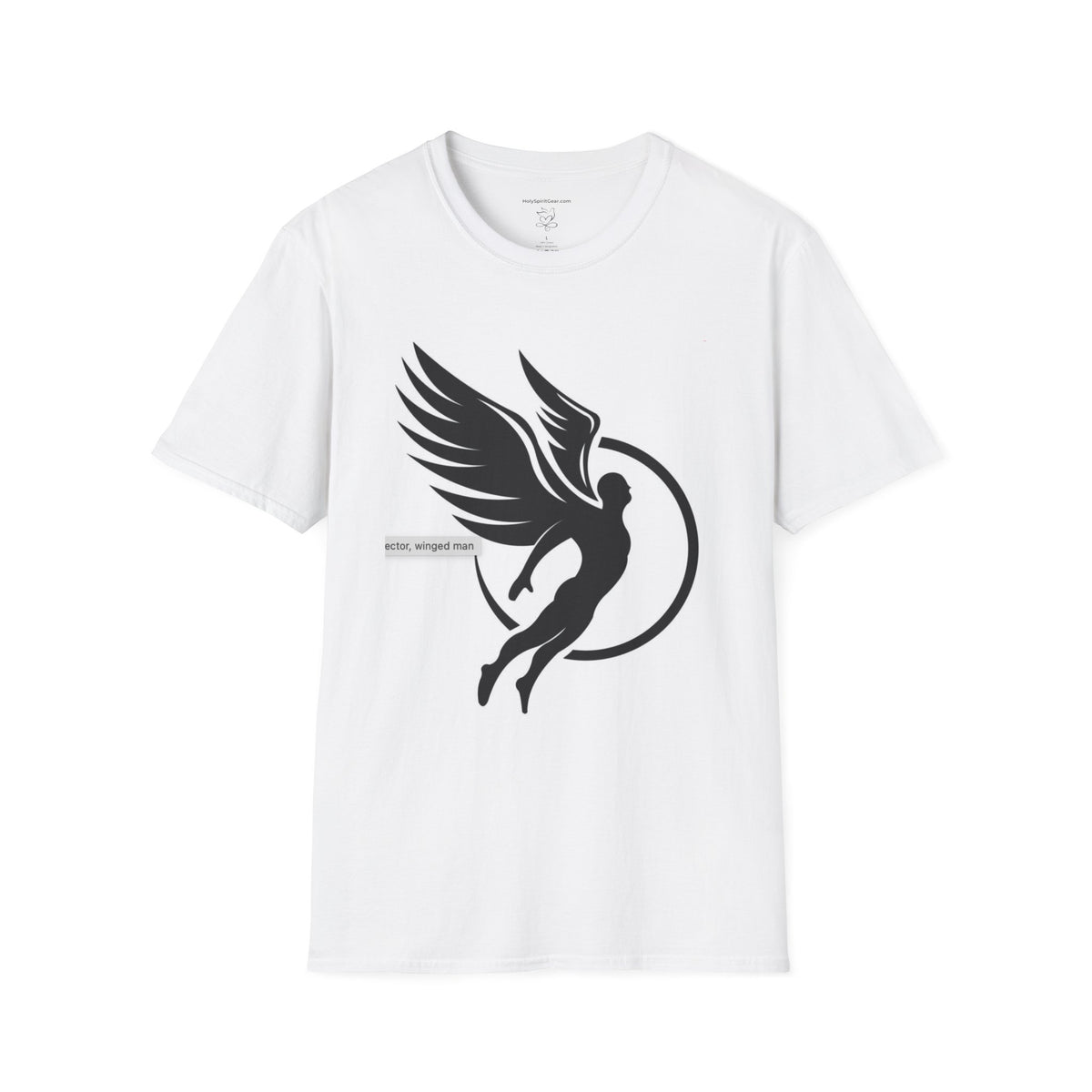 Angel Wings Graphic T-Shirt — Halo & Wing Minimalist Tee