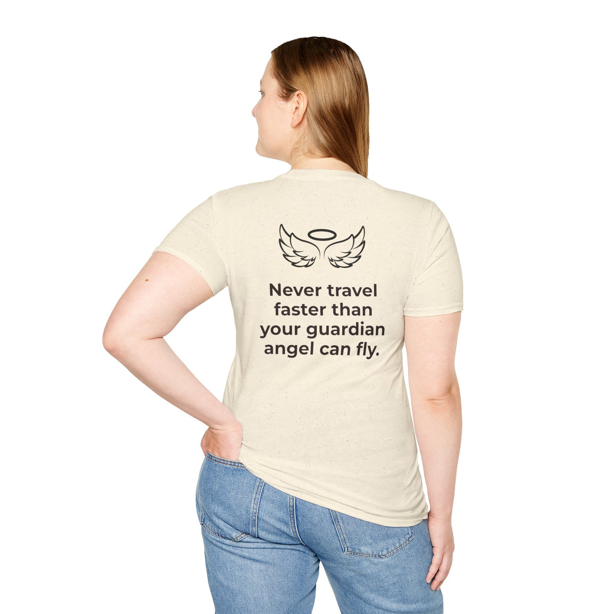 Angel Wings Graphic T-Shirt — Halo & Wing Minimalist Tee