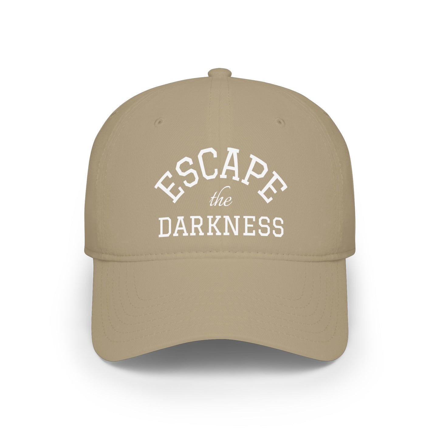 Baseball Cap — "Escape the Darkness" Embroidered  Low Profile Hat