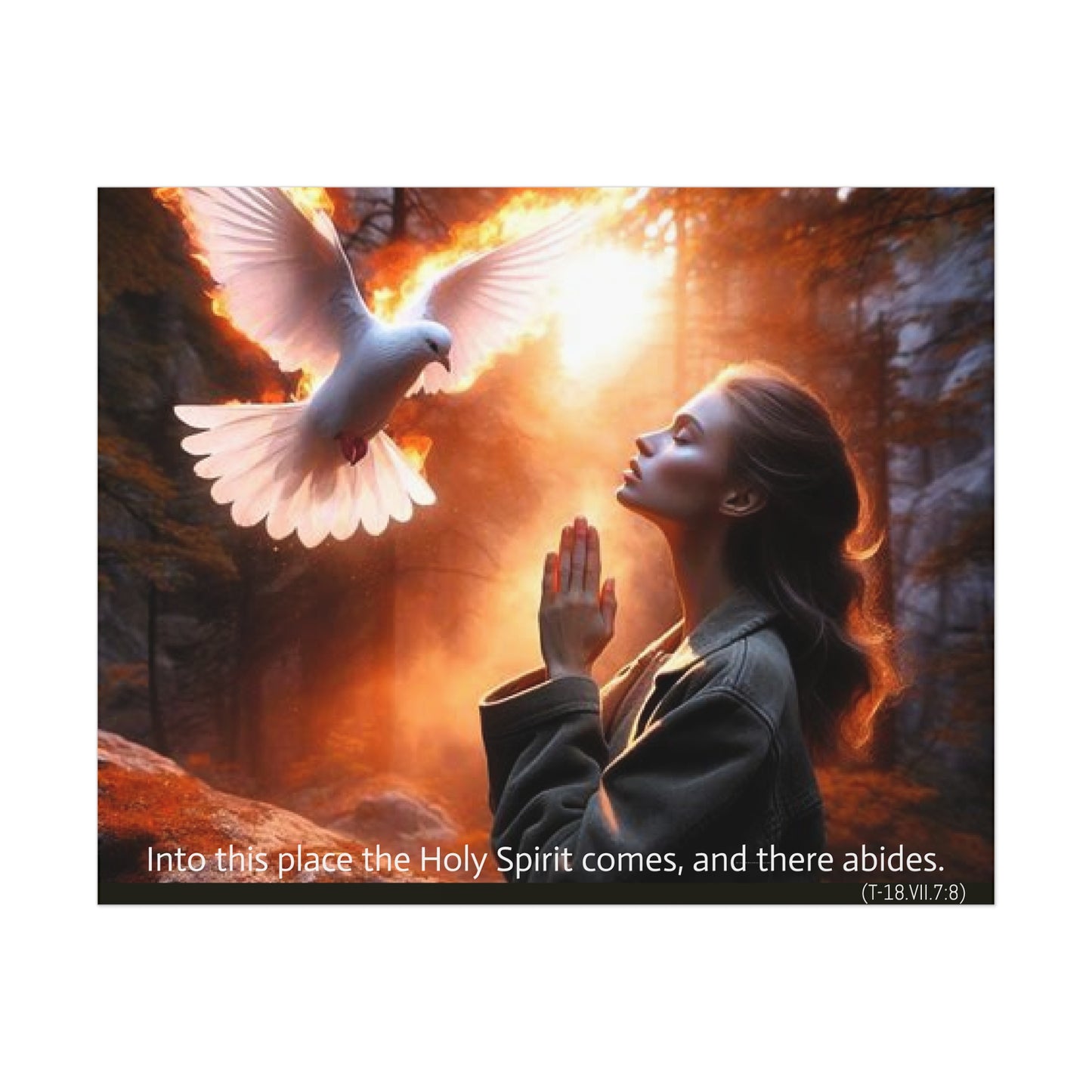 "Into this place the Holy Spirit comes, and there abides." Uncoated Spiritual Wall Art