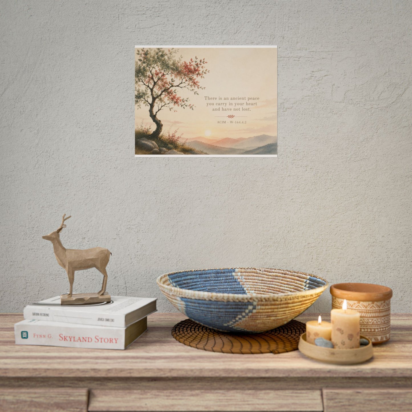 "There is an ancient peace..."   - ACIM Inspirational Wall Art (Rolled Poster)
