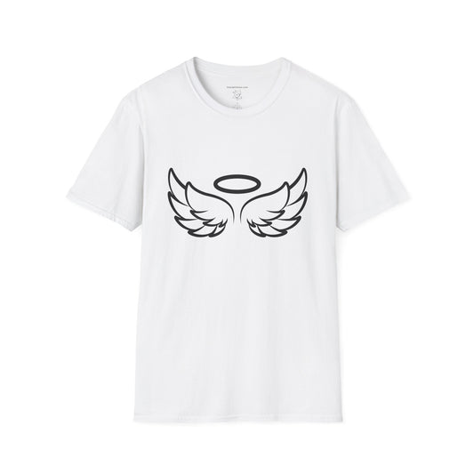 Angel Wings T-Shirt – Minimal Halo Graphic Tee