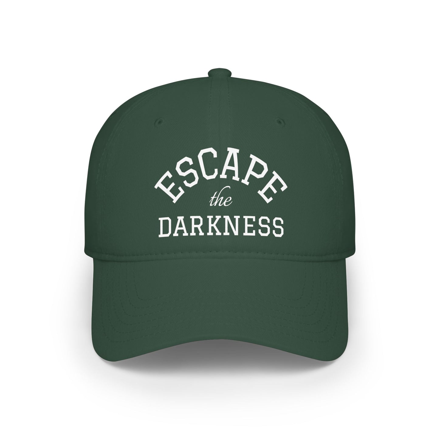 Baseball Cap — "Escape the Darkness" Embroidered  Low Profile Hat