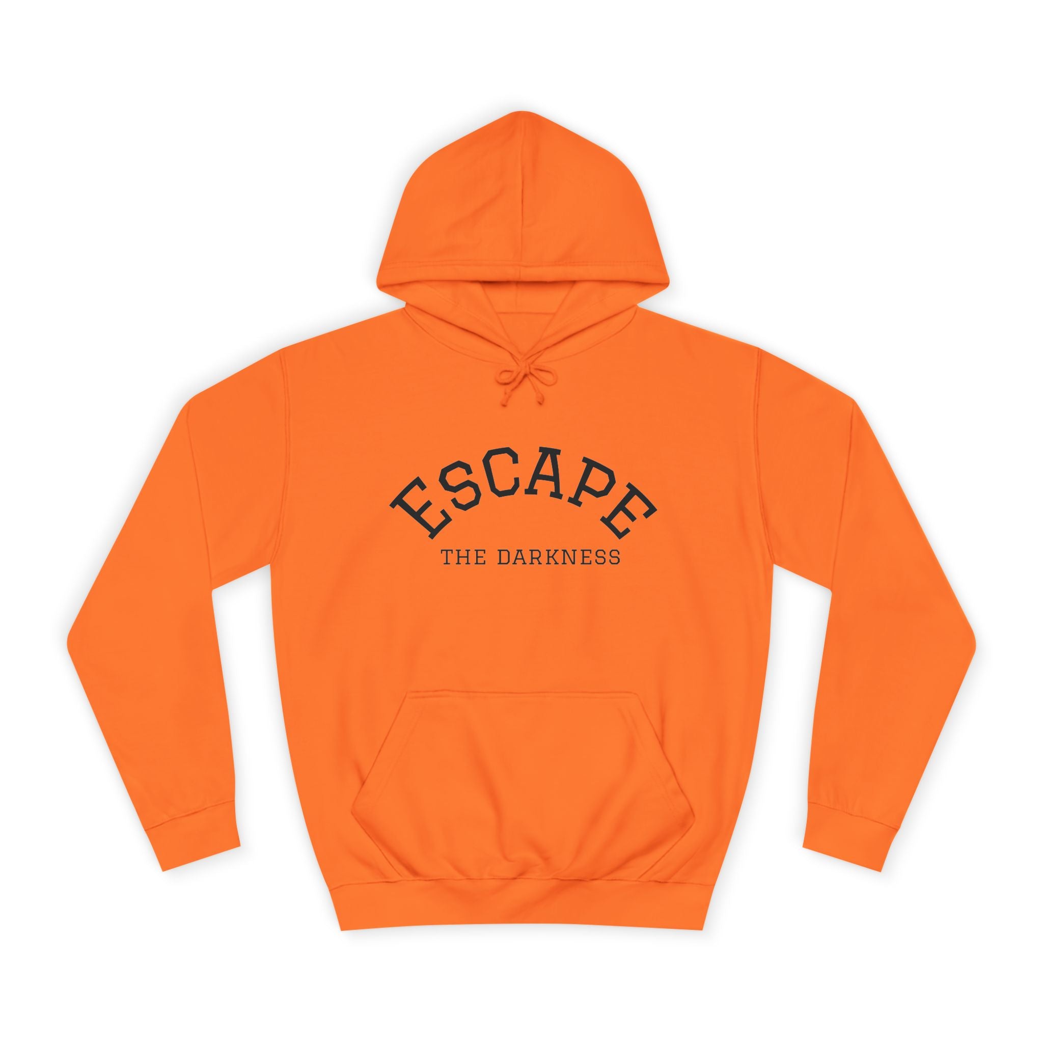 Escape the Darkness Hoodie — Heart Graphic College Pullover