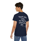 Teach Only Love T‑Shirt —  Red Heart Graphic Tee