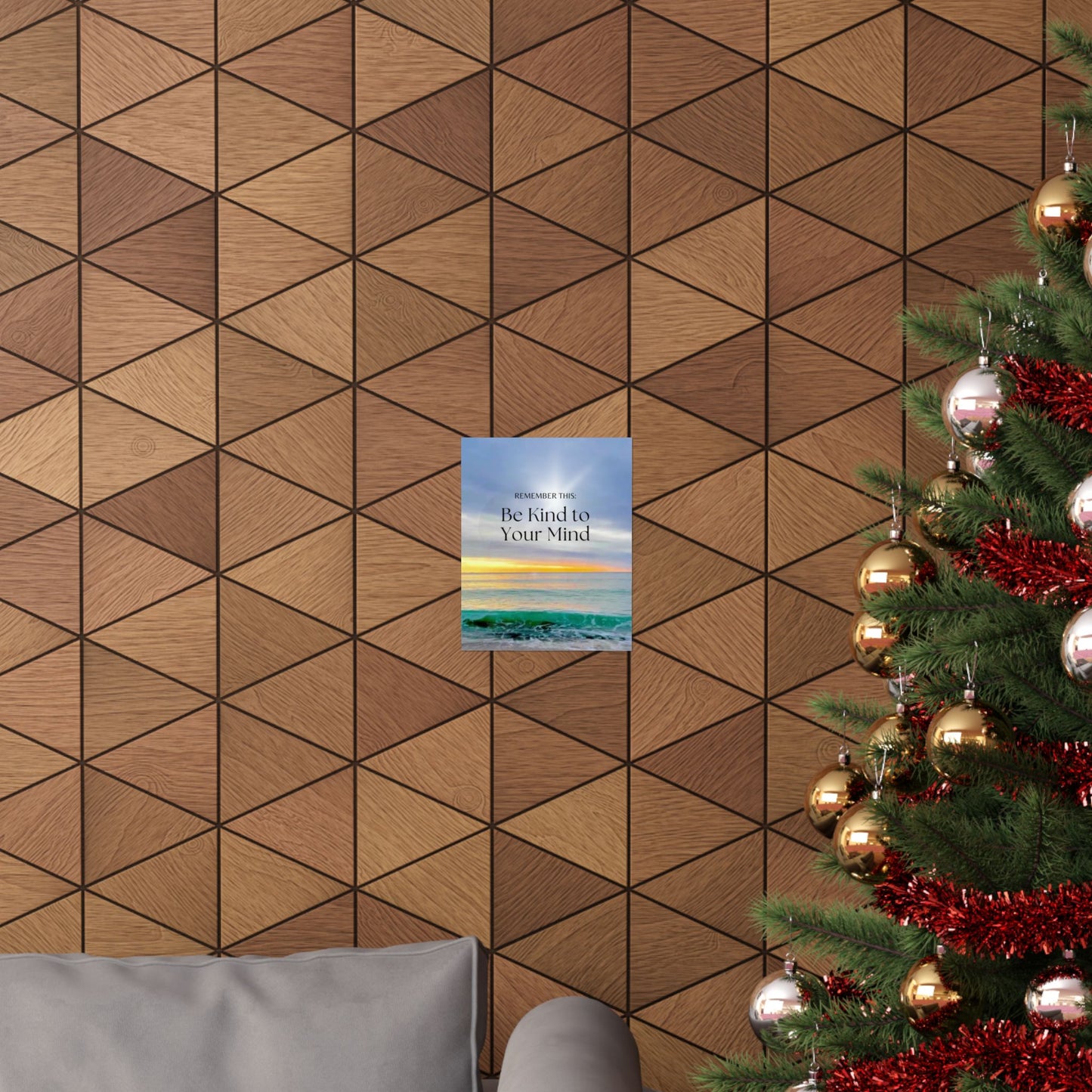 "Be Kind to Your Mind" Matte Vertical Poster — Inspirational Ocean  Wall Art