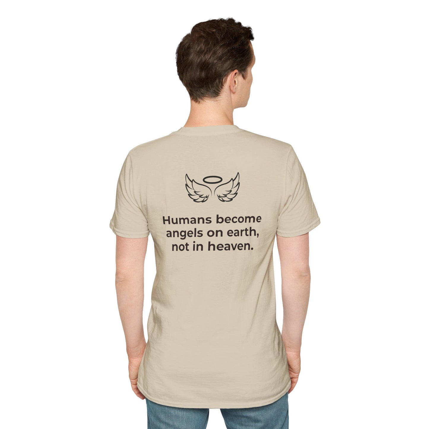 Angel Wings Graphic T-Shirt — Halo & Wing Minimalist Tee