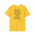 Teach Only Love T-Shirt — Big Red Heart  Tee