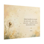 Inspirational Dandelion Poster — "Radiate boundless love" Buddhist Quote Rolled Art Print