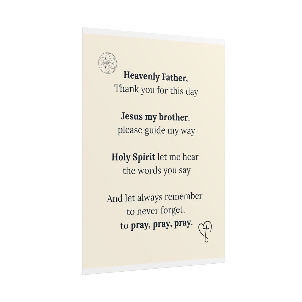 Brett’s Prayer Poster —  Inspirational Wall Art (Rolled Poster)