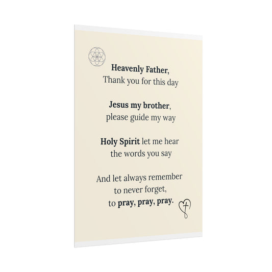 Brett’s Prayer Poster —  Inspirational Wall Art (Rolled Poster)