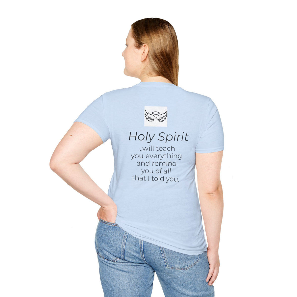 Holy Spirit T-Shirt — Minimalist Dove & Heart Line Art Tee