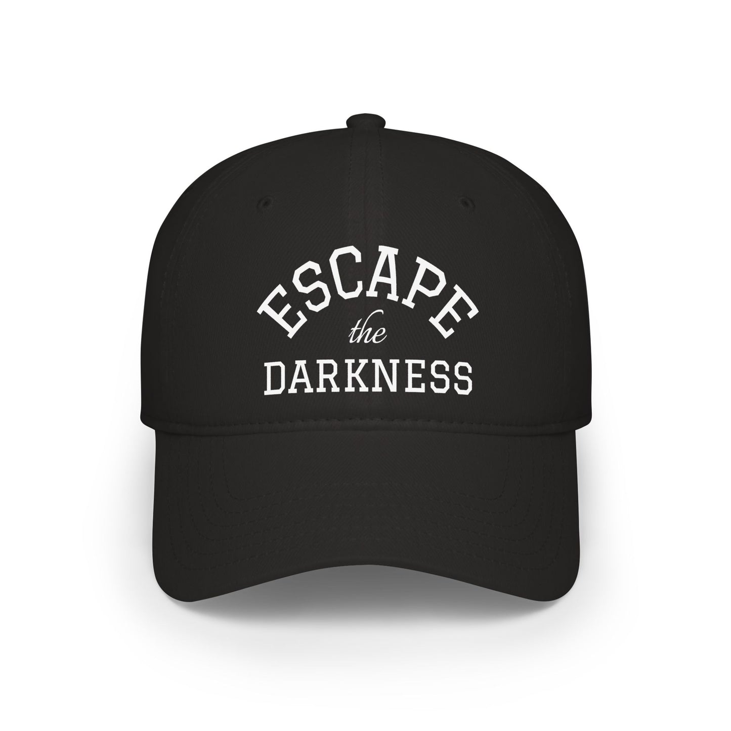 Baseball Cap — "Escape the Darkness" Embroidered  Low Profile Hat