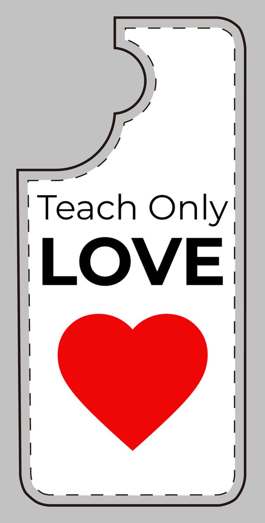 Teach only Love Phone Case – Red Heart Minimalist iPhone/Android Cover