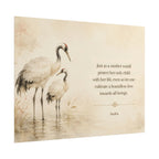 Buddha Crane Quote Poster — Rolled Wall Art with ‘Cultivate a Boundless Love’ Quote