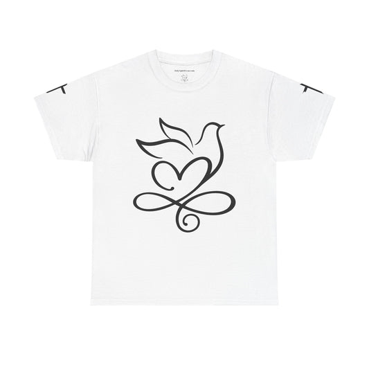 Angel Wings Memorial Tee — "Never Travel Faster Than Your Guardian Angel Can Fly"