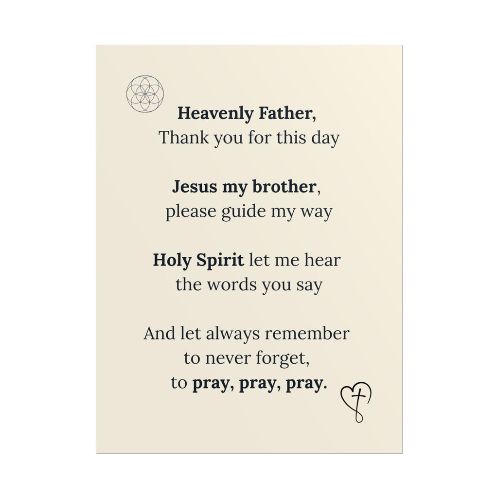 Brett’s Prayer Poster —  Inspirational Wall Art (Rolled Poster)