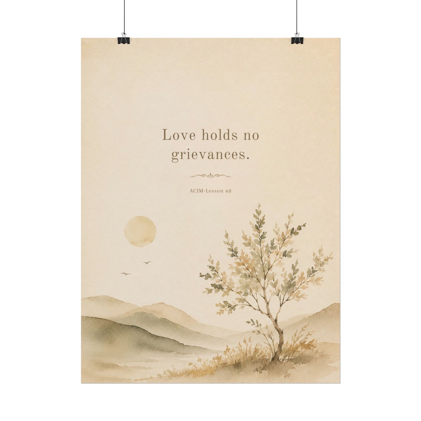ACIM Lesson  68 Inspirational Wall Art (Rolled Poster)