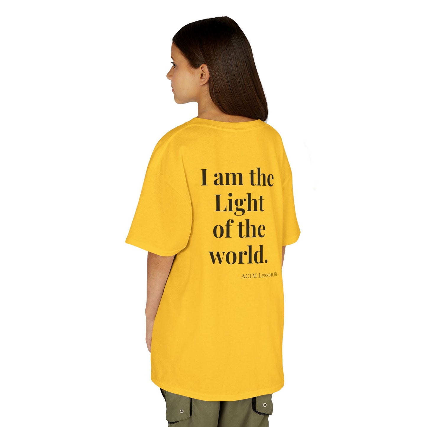 Kids Tee — ACIM Lesson 61  "I am the Light of the world." | Inspirational Youth Shirt
