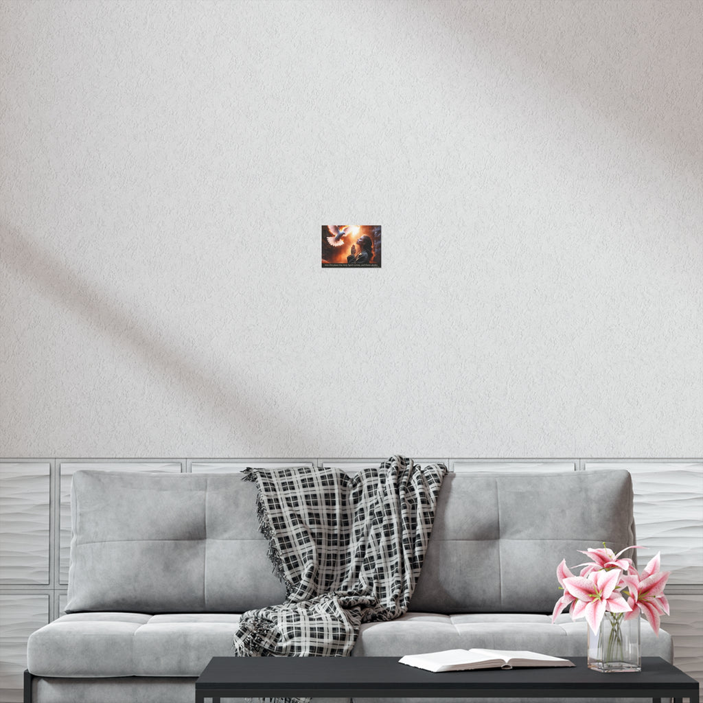 "Into this place the Holy Spirit comes, and there abides." Uncoated Spiritual Wall Art