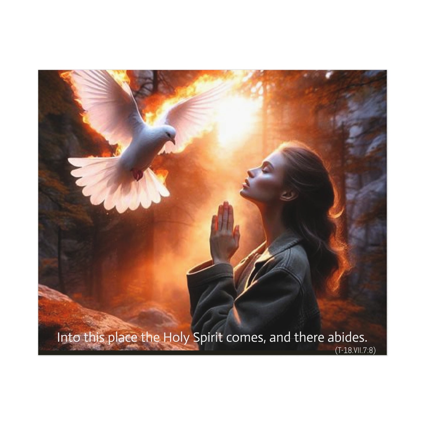 "Into this place the Holy Spirit comes, and there abides." Uncoated Spiritual Wall Art