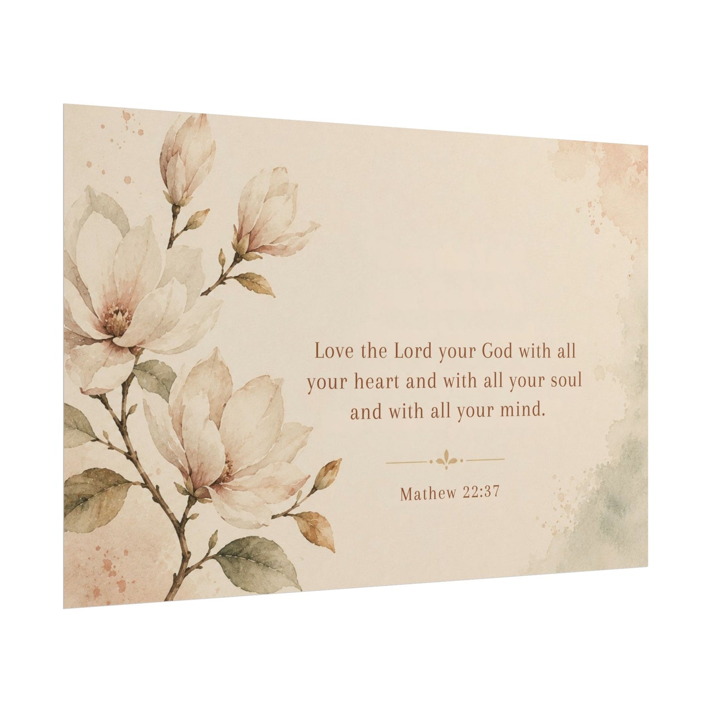 Love the Lord your God. - - Inspirational Wall Art (Rolled Poster)