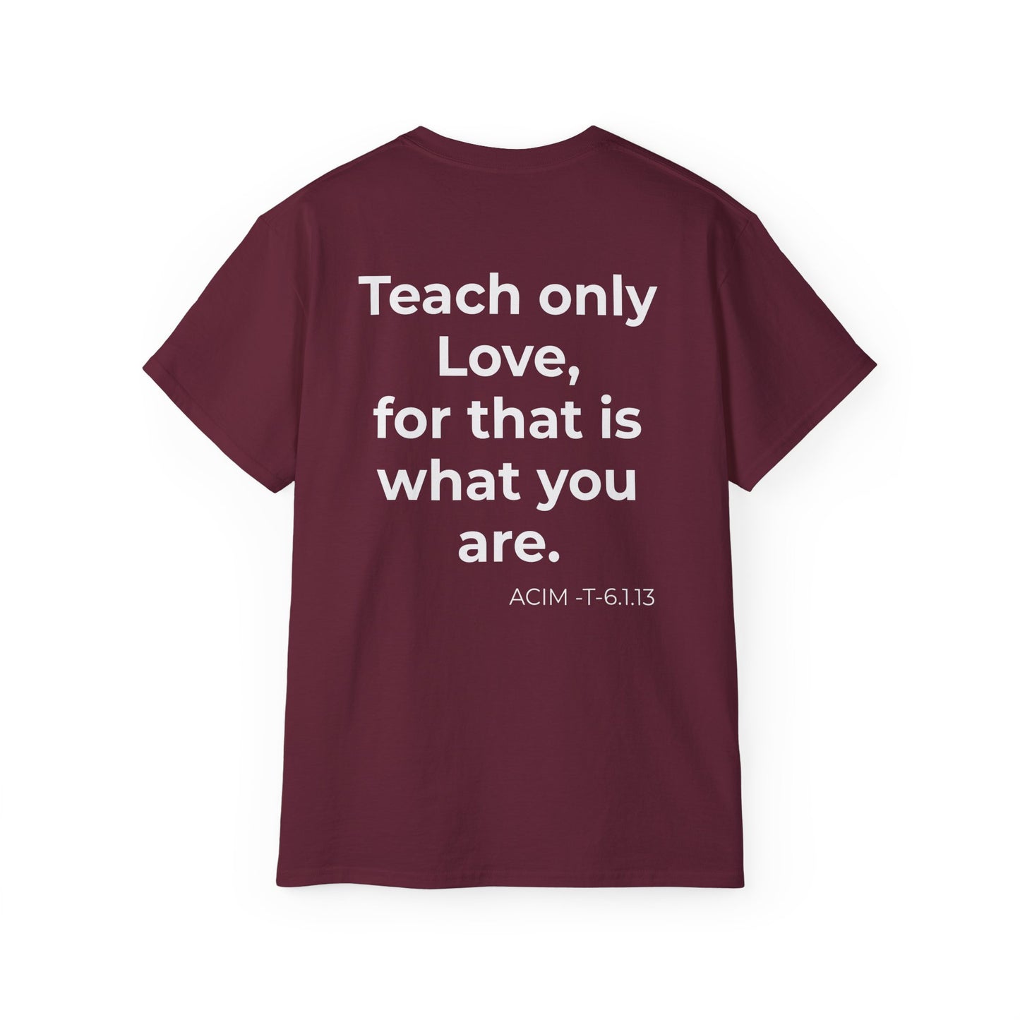 Teach Only Love T‑Shirt —  Red Heart Graphic Tee