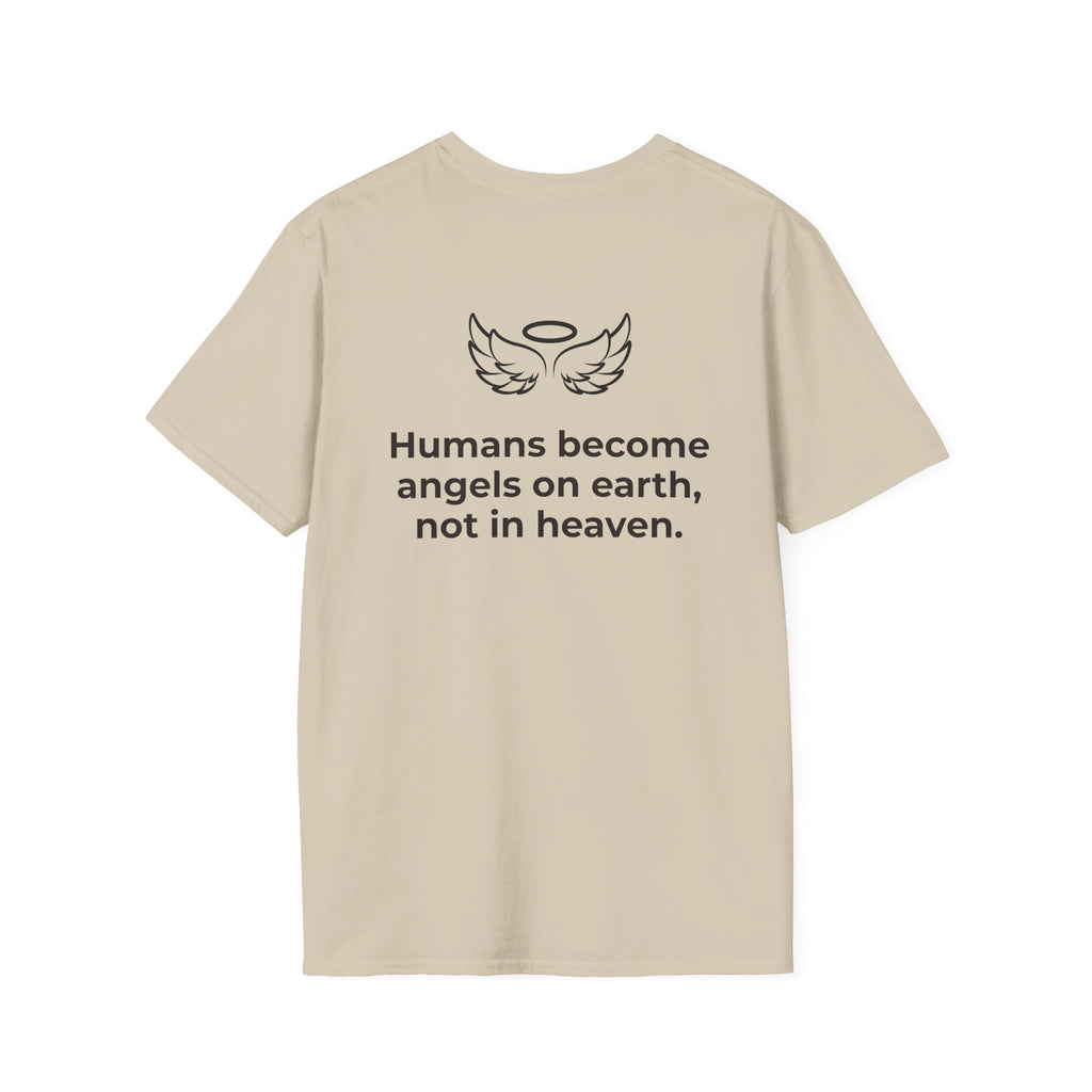 Angel Wings Graphic T-Shirt — Halo & Wing Minimalist Tee