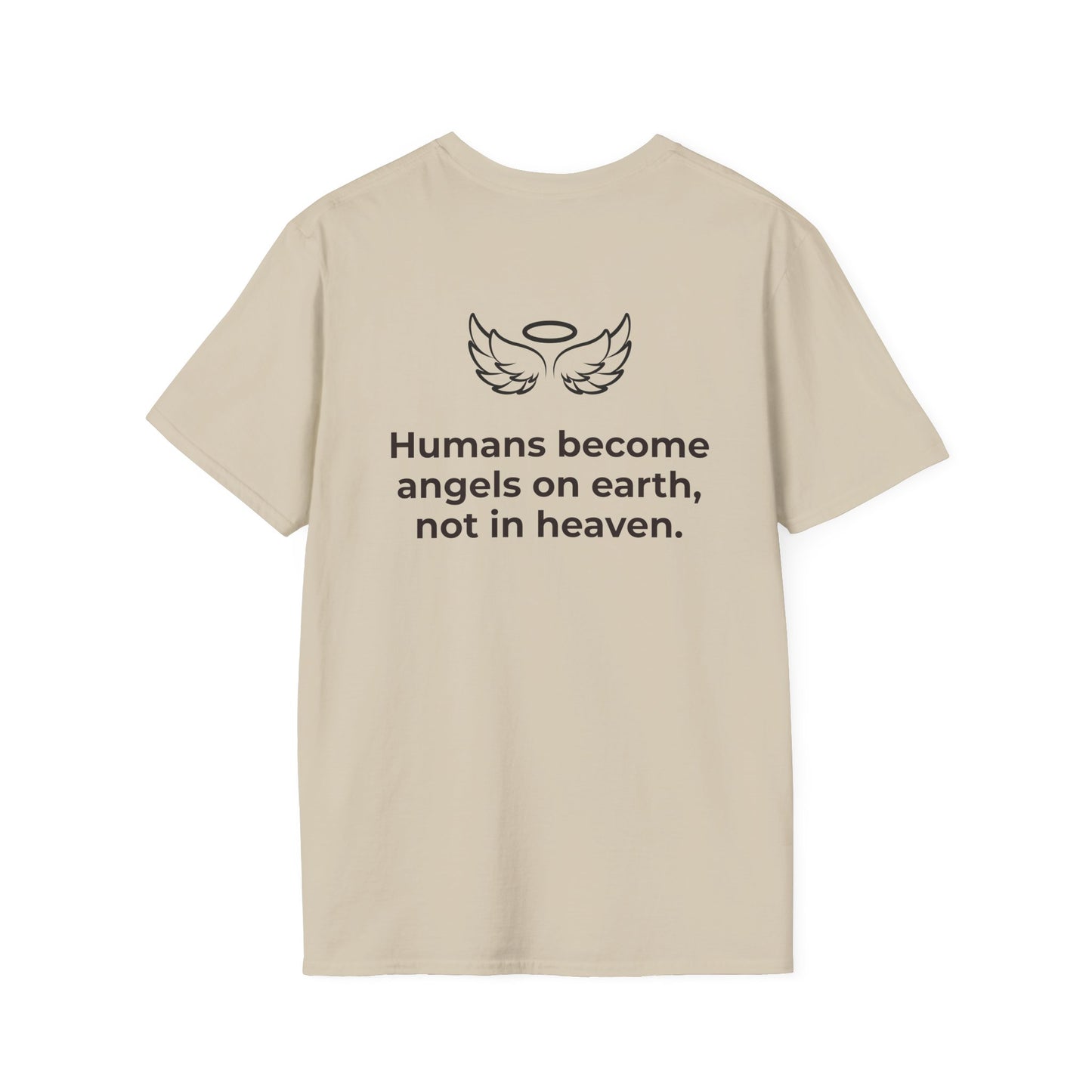Angel Wings Graphic T-Shirt — Halo & Wing Minimalist Tee