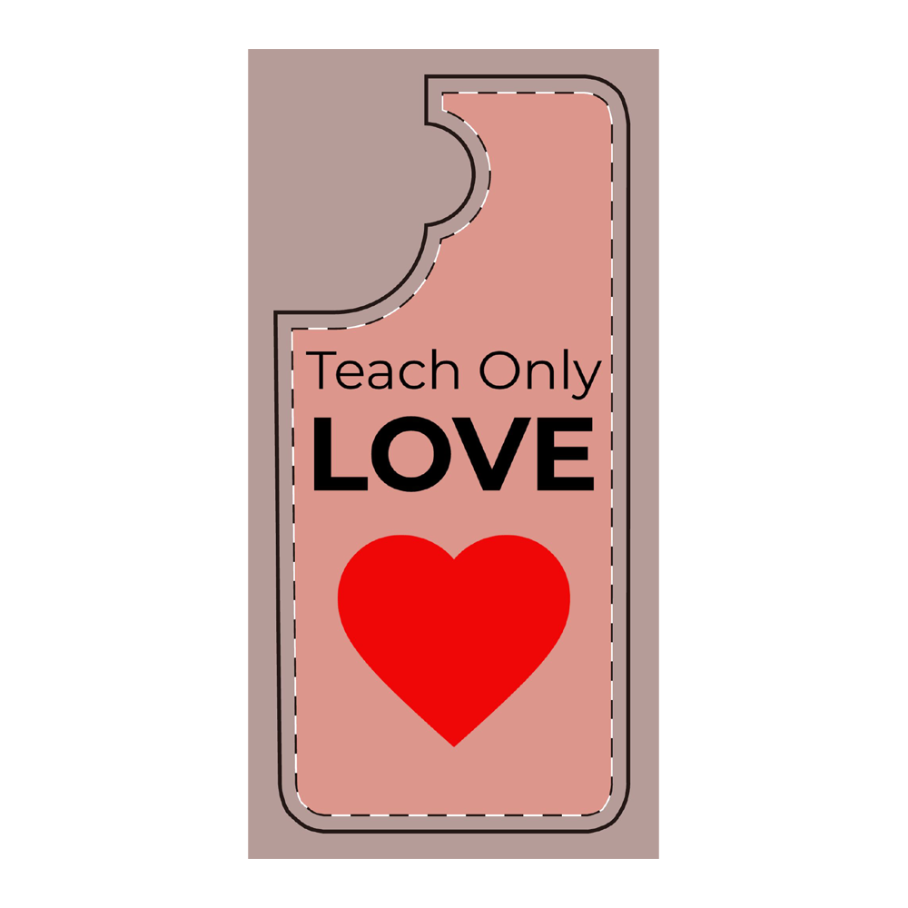 Teach only Love Phone Case – Red Heart Minimalist iPhone/Android Cover